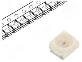LED | SMD | 3528,PLCC2 | orange | 7.1÷18mcd | 3.5x2.8x1.75mm | 120° | 10mA