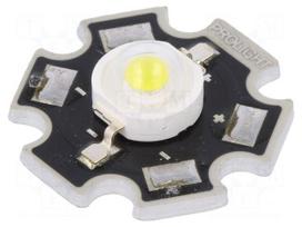 Power LED | STAR | white cold | 130° | 350mA | Pmax: 1W | 120÷130lm