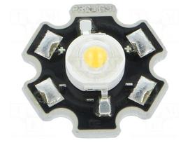 Power LED | STAR | white warm | 130° | 700mA | Pmax: 3W | 92.9÷250.9lm