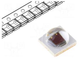 Power LED | cherry red | 130° | 700mA | λd: 720-740nm | 3.44x3.45x1.9mm