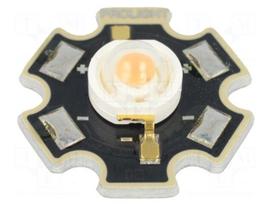 Power LED | STAR | pink (magenta) | 130° | 350mA | 579-581nm | Pmax: 1W