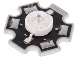 Power LED | STAR | green | 130° | 350mA | 515-535nm | Pmax: 1W | 2.85÷3.85V