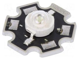 Power LED | STAR | green | 130° | 700mA | 515-535nm | Pmax: 3W | 3.1÷4.35V