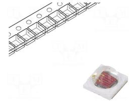 Power LED | cherry red | 130° | 700mA | λd: 720-740nm | Pmax: 3W | SMD