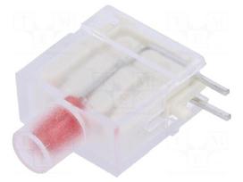 LED | in housing | red | 3.9mm | No.of diodes: 1 | Lens: diffused,red