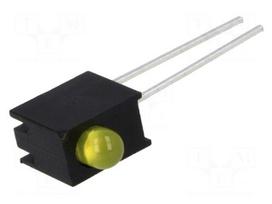 LED | in housing | yellow | 3mm | No.of diodes: 1 | 20mA | 60° | 2.1÷2.5V