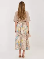 Italy Moda Spódnica-IT-SD-FL9850-2.17-smėlio spalva