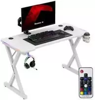 Huzaro Hero 2.3 RGB Gaming Desk baltas