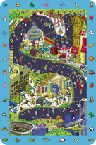 Trefl Dywany „Trefl Carpets“ itin minkštas kilimas, 100 x 150 cm - „Treflik Family“, mėlyna