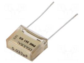 Capacitor: paper | 22nF | 220VAC | 10.2mm | ±10% | THT | Series: PME261