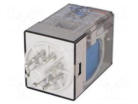Relay: electromagnetic | DPDT | Ucoil: 24VDC | 10A/250VAC | 10A/30VDC