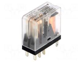 Relay: electromagnetic | DPDT | Ucoil: 24VDC | 5A/250VAC | 5A/30VDC | 5A