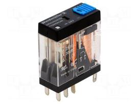 Relay: electromagnetic | DPDT | Ucoil: 24VDC | 5A/250VAC | 5A/30VDC | 5A