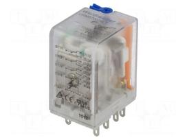 Relay: electromagnetic | 4PDT | Ucoil: 24VDC | 5A/250VAC | 5A/24VDC | 5A