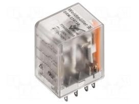 Relay: electromagnetic | DPDT | Ucoil: 230VAC | 10A/250VAC | 10A/24VDC