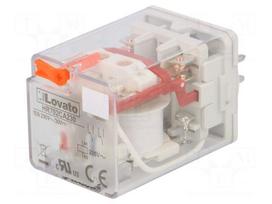Relay: electromagnetic | DPDT | Ucoil: 230VAC | 10A/250VAC | 10A/30VDC