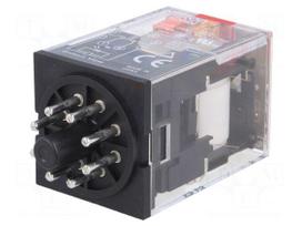 Relay: electromagnetic | DPDT | Ucoil: 230VAC | 10A/250VAC | 10A/30VDC