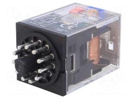 Relay: electromagnetic | 3PDT | Ucoil: 24VDC | 10A/250VAC | 10A/30VDC
