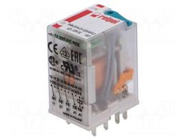 Relay: electromagnetic | 4PDT | Ucoil: 220VDC | 6A/250VAC | 6A/24VDC