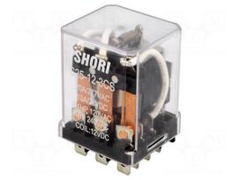 Relay: electromagnetic | 3PDT | Ucoil: 12VDC | 30A/250VAC | 13A/28VDC
