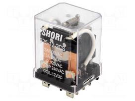 Relay: electromagnetic | DPDT | Ucoil: 12VDC | 30A/250VAC | 13A/28VDC