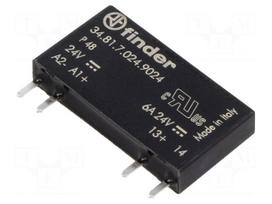 Relay: solid state | Ucntrl: 16÷30VDC | 2A | 1.5÷24VDC
