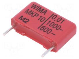 Capacitor: polypropylene | 10nF | 15mm | ±10% | 18x5x11mm | -55÷110°C