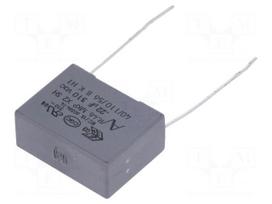 Capacitor: polypropylene | X2 | 220nF | 15mm | ±20% | 18x7.5x13.5mm