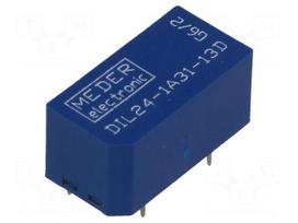 Relay: reed | SPST-NO | Ucoil: 24VDC | 2A | max.500VDC | max.500VAC | THT
