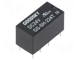 Relay: electromagnetic | DPDT | Ucoil: 24VDC | 1A/120VAC | 2A/24VDC | 2A