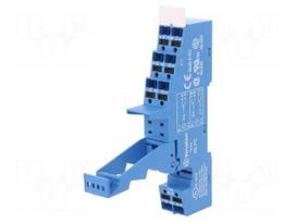 Socket | 10A | 250VAC | Mounting: DIN | Leads: spring clamps | -40÷70°C