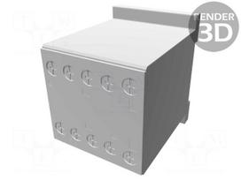 Contactor: 3-pole | NO x3 | Auxiliary contacts: NC | 12VDC | 12A | DIN