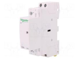 Contactor: 2-pole installation | NO x2 | 24VAC | 16A | DIN | ICT | W: 18mm