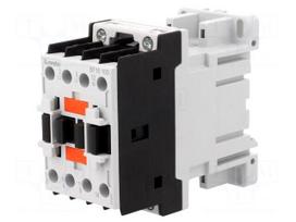 Contactor: 3-pole | NO x3 | Auxiliary contacts: NO | 24VDC | 18A | DIN