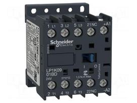 Contactor: 3-pole | NO x3 | Auxiliary contacts: NC | 24VDC | 9A | W: 45mm