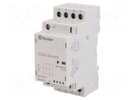 Relay: installation | monostable | NC x2 + NO x2 | Ucoil: 24VAC | 25A
