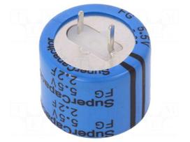 Capacitor: electrolytic | 2.2F | 5.5VDC | ESR: 35Ω | THT | -20÷+80%