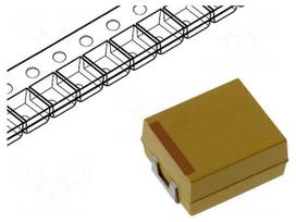 Capacitor: tantalum | low ESR | 10uF | 50VDC | Case: E | 2917 | ESR: 120mΩ