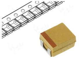 Capacitor: tantalum | low ESR | 100uF | 10VDC | Case: B | 1411 | ESR: 400mΩ