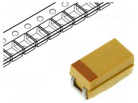 Capacitor: tantalum | low ESR | 330uF | 6.3VDC | Case: E | 2917 | TPS | SMD