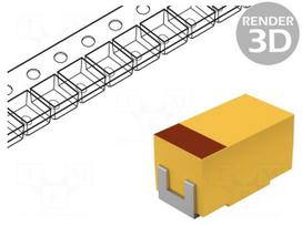 Capacitor: tantalum-polymer | 10uF | 10VDC | Case: A | 1206 | ESR: 300mΩ
