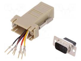 Adapter | D-Sub 9pin plug,RJ45 socket