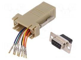 Adapter | D-Sub 9pin socket,RJ45 socket