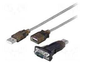USB to RS232 converter | USB A plug,D-Sub 9pin male | 1.5m