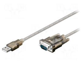 USB to RS232 converter | D-Sub 9pin plug,USB A plug | 1.5m