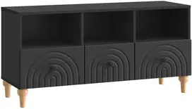 TV staliukas Televizoriaus spintelė Juodas 102 x 34,5 x 50 cm