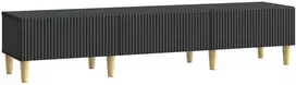 TV staliukas Televizoriaus spintelė su stalčių Juoda 147 x 34,5 x 30 cm