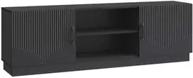 TV staliukas Televizoriaus spintelė Juoda 150 x 31 x 47 cm Apdirbta mediena