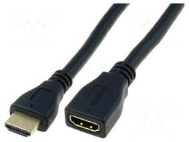 Cable | HDMI 1.4 | HDMI socket,HDMI plug | 3m | black