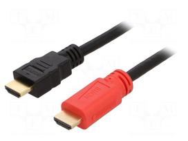 Cable | HDMI 1.4,with amplifier | HDMI plug,both sides | 15m | black